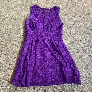 Women’s Purple Lace Dress w/ built-in bra